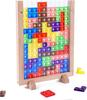 Tetris Montessori Educational Toy, Tetris Building Blocks, Wooden Puzzle, Labyrinth Ball, Brain Training, Time Killer, Educational Puzzle, Intelligenc