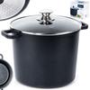 Granite High Pot with Glass Lid 7.6L 25cm