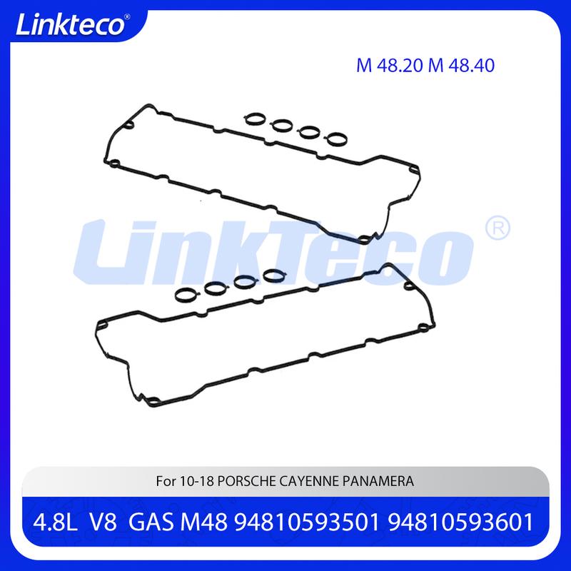 Engine Part Valve Cover Gasket Set Fit 4.8 L V8 GAS M48 MCX For 10-18 Porsche Cayenne Panamera 4.8L M 48.20 M 48.40 94810593501