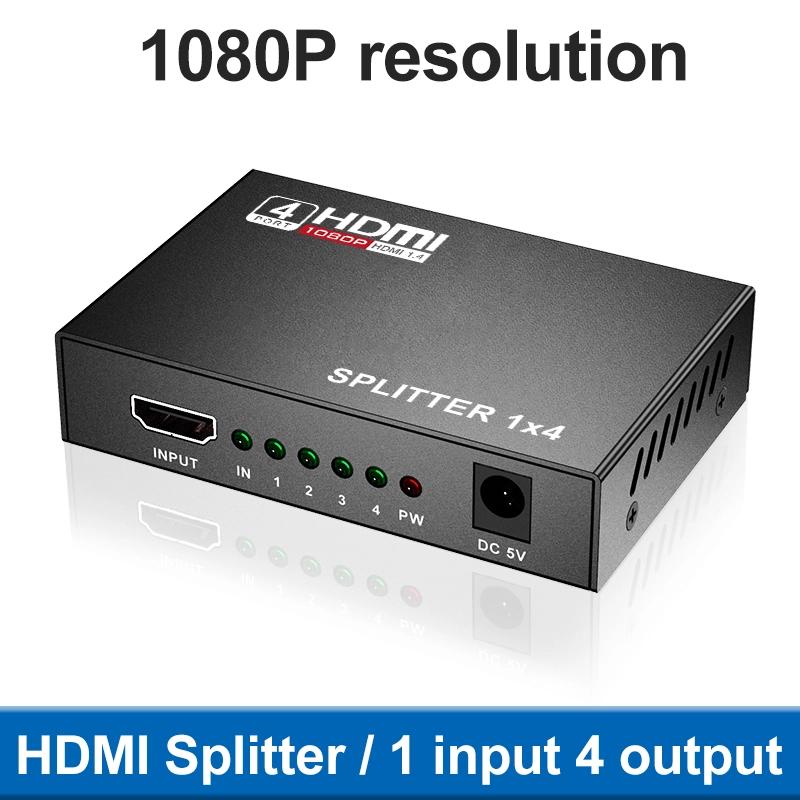 1 в 4 выхода 4K 1080P HDMI-разветвитель 1x4 видео HDMI-распределитель HDMI-переключатель дублирующий усилитель экрана для HD TV DVD PS3 Xbox