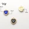 Metal Love Heart Charms 2Pcs Rhinestone Charms, Alloy Faux Pearl 21x18mm Novice Friendly DIY Jewelry Parts Dangle Pendants for Making Earrings