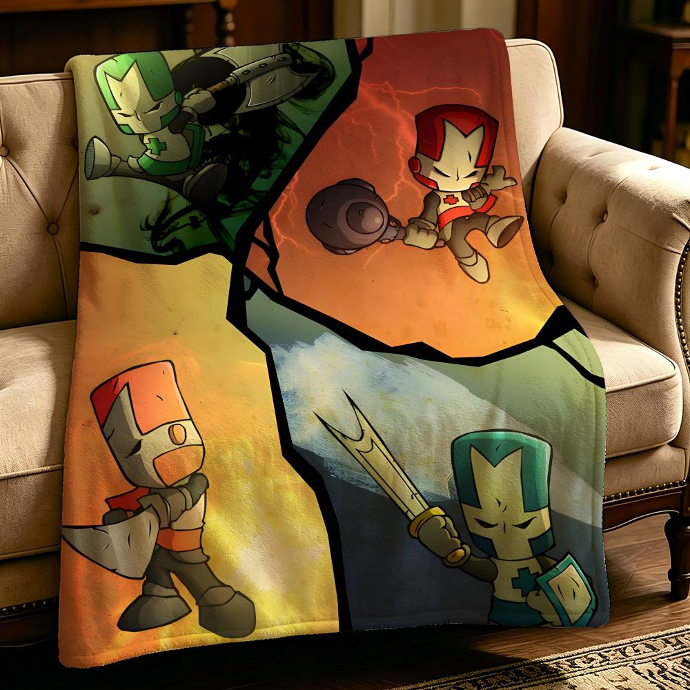 Игра C-Castle Crashers-S Плотное Уютное Фланелевое Одеяло, Многоцелевое Использование В Помещении На Улице Ежедневный Сон