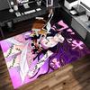 1pc Demon Slayer Nezuko2 Print Area Rug - Soft, Washable Non-Slip Indoor Mat for Office Chairs, Living Room, Home Office Decorative Rug