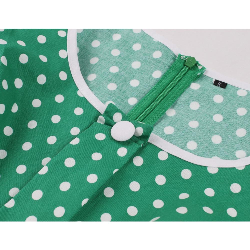 Женское винтажное платье в горошек в стиле рокабилли, коктейльное платье для вечеринки, платье на весну и лето с короткими рукавами