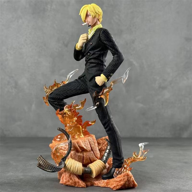 26см Аниме One Piece коллекция персонажей Луффи Зоро Санджи Нами Эйс полимерная модель статуэтка коллекционная игрушка подарки украшения