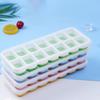 Silicone Ice Cube Tray 14 Cube Stackable With Lid Flexible Easy Release Spill Proof for Cocktails Freezer BPA Free