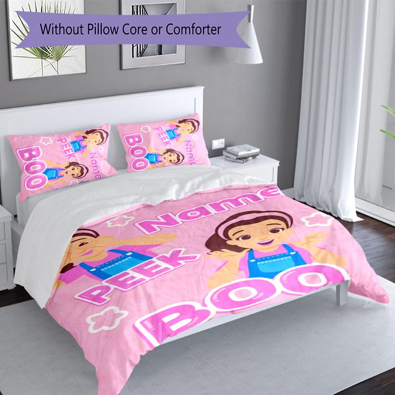 3pcs Custom Name Ms. Rachel Set,Includes 1 Duvet Cover and 2 Pillowcases,All-season Bedroom Decor