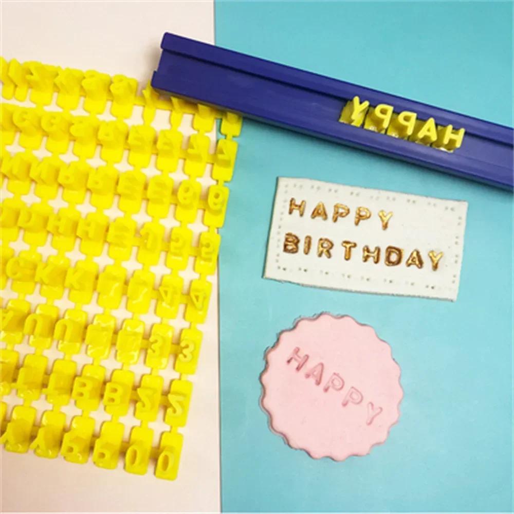 Керамика DIY Embossing Mold Алфавит Цифра Торт Печенье Бисквит Штамп Immosser Cutter Mold Керамические инструменты