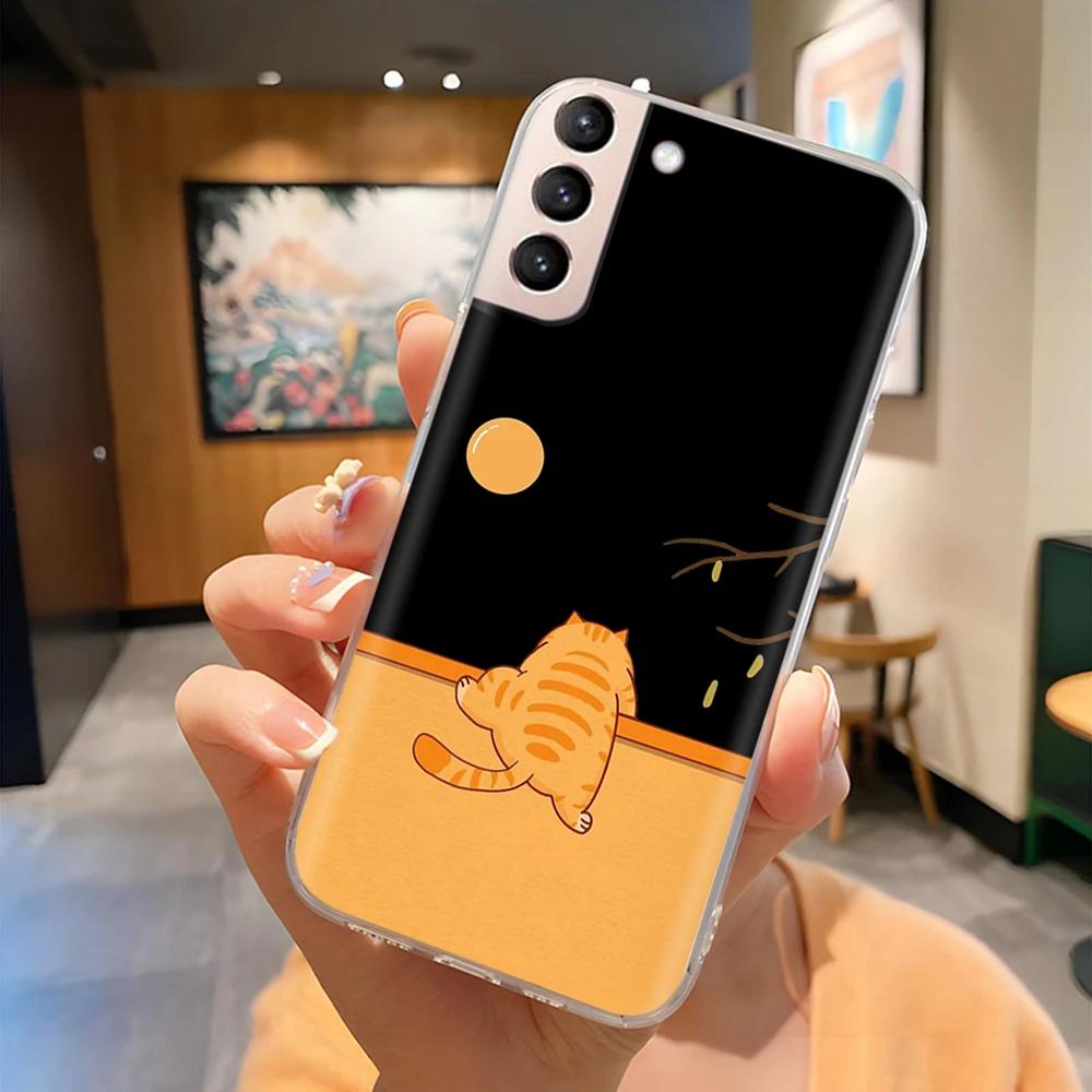 Чехол для телефона Samsung S21 FE Plus Ultra Бабочка Кошка Мягкий силиконовый чехол для Galaxy S21+ S21FE S 21 Защитный Funda Coque