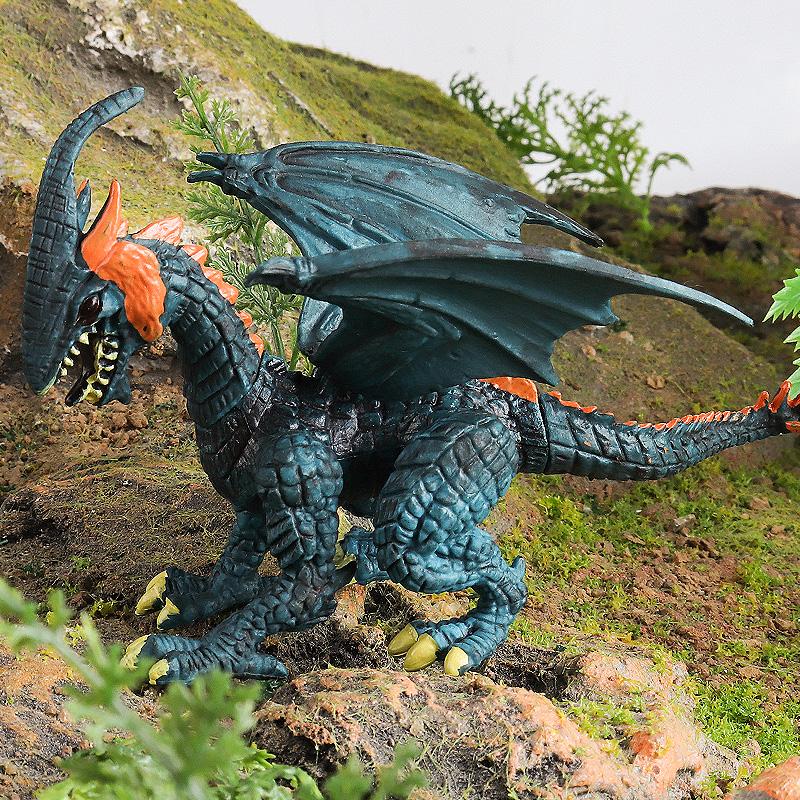 Oenux 4 шт./набор Летающий Магический Дракон Вращающиеся Монстры Динозавры Животные Игрушка Фигурки Модель ПВХ Коллекция Детский Рождественский Подарок