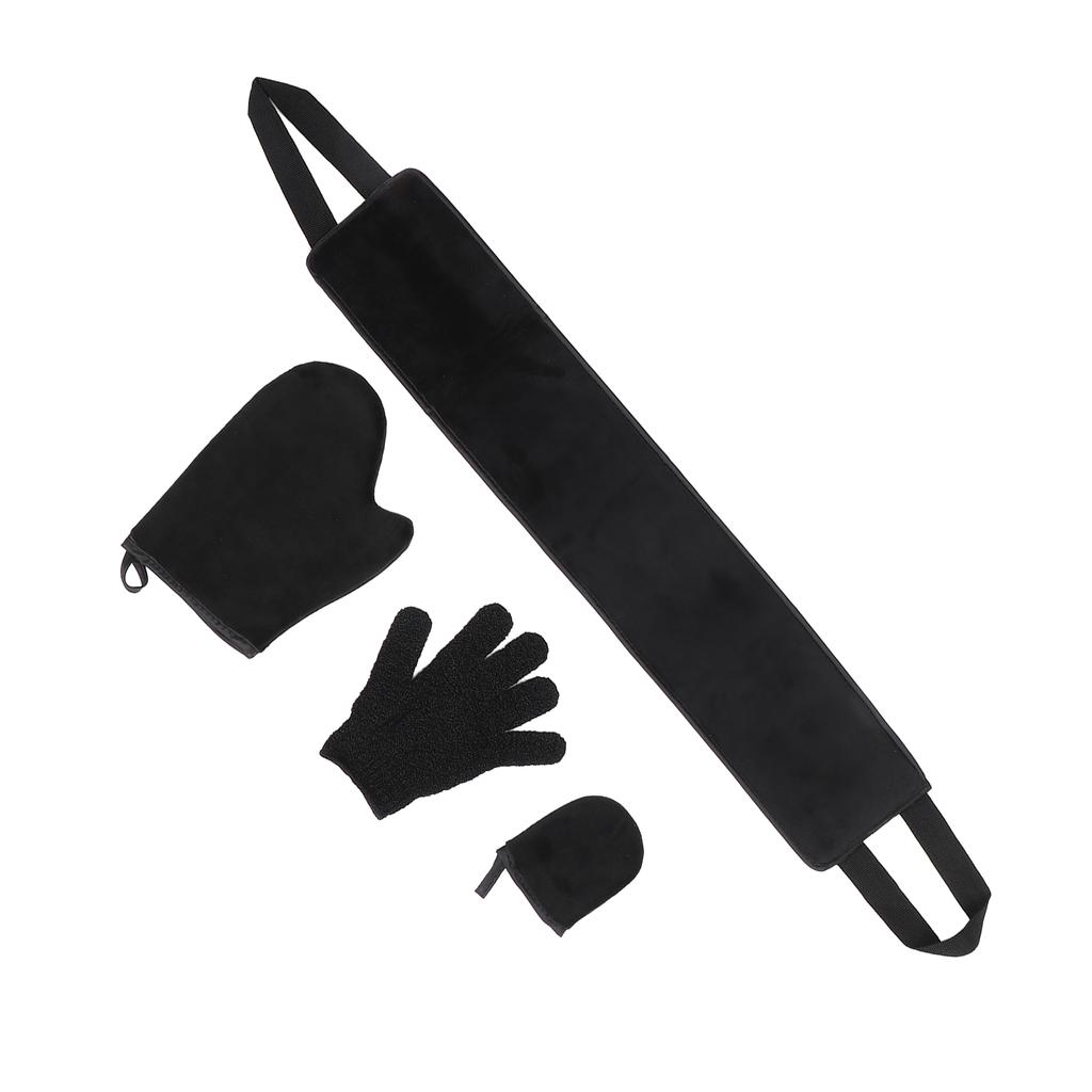 4 шт. Набор аппликаторов-рукавиц для автозагара Мягкая губка Крем-лосьон для загара Мусс Масло Полоска для нанесения на спину