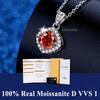 Серебро 925 пробы Высококачественное ювелирное изделие 100% Муассанит Подвеска-ожерелье Цвет D с сертификатом GRA для женщин Свадьба, Вечеринка
