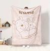 Custom Name Pooh Rabbit Flannel Blanket Throw Blanket Soft Warm Sofa Bed home Decor Unique Gift