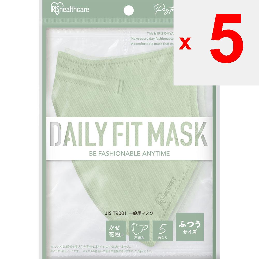 Маска 3D Iris Oyama DAILYFITMASK, обычная, фисташковая, 5 шт.. Тип 3D Холодные продукты (маски) Трехмерная форма сохраняет пространство вокруг