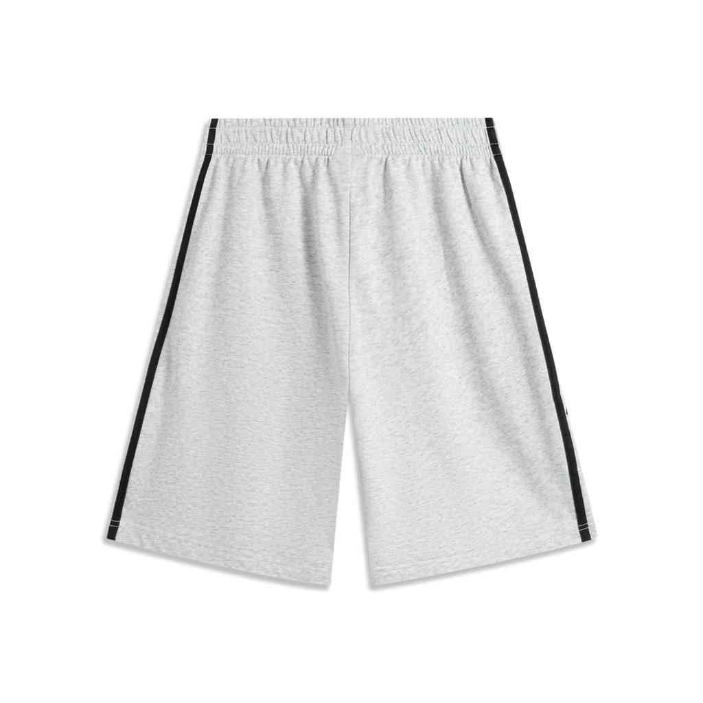Li-Ning Sports Lifestyle Series Letter Elastic Simple Color Block Casual Shorts Men Shorts Flower-Gray Chuan-Stone-Gray AKSV279-3