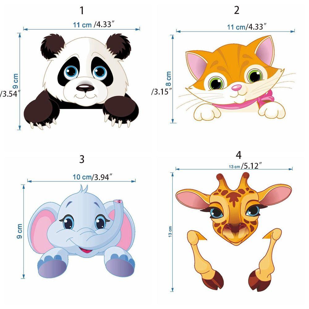 Self-Adhesive Light Switch Sticker Cartoon Removable Wall Sticker Animal Switch Sticker Home Decor