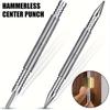 2 Pcs Spring Center Punch Hammerless Dual Head Nail Setter Spring Loaded High Carbon Steel Nail Punch Narrow Space Door Hinge Pin Remover Tool