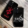 Berserk Comics Anime For Apple iPhone 15 14 13 12 Mini 11 XS XR X 8 7 Pro Max Plus Soft Silicone Black Phone Case