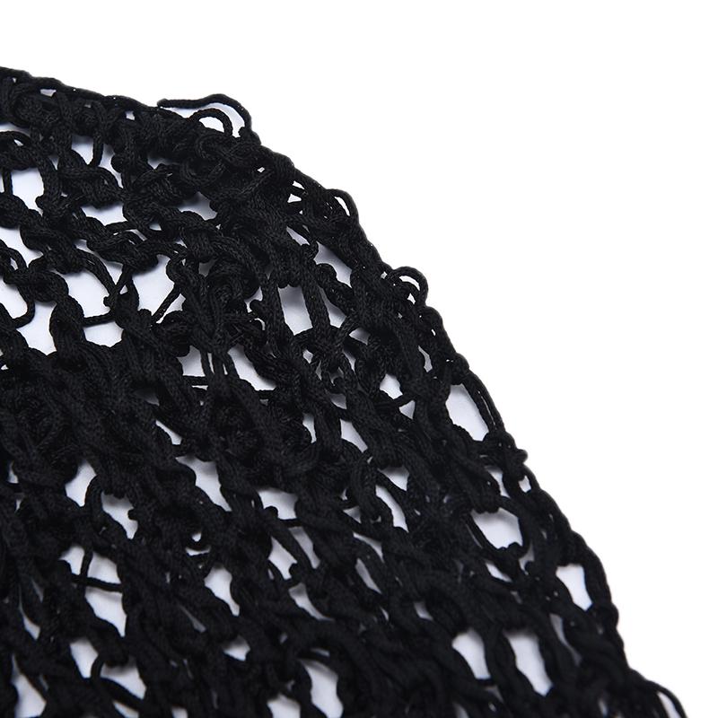 Сплошной цветной шарф, ночной чехол, тюрбан, женская сетка для волос, вязаная крючком шапка