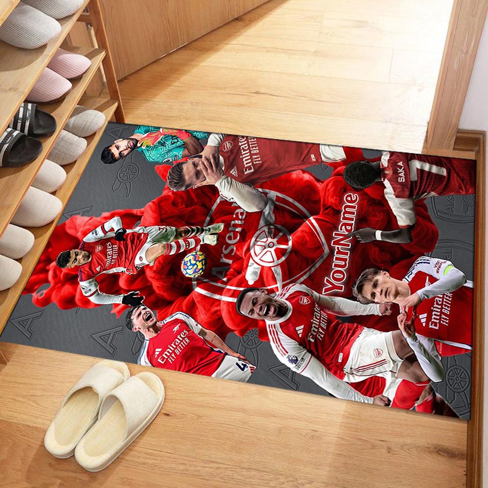 Arsenal Personalized Name Area Rug Suitable for Outdoor Playrooms Entryway Decorate room Anti-slip Rug Decorate Offices Best for Christmas