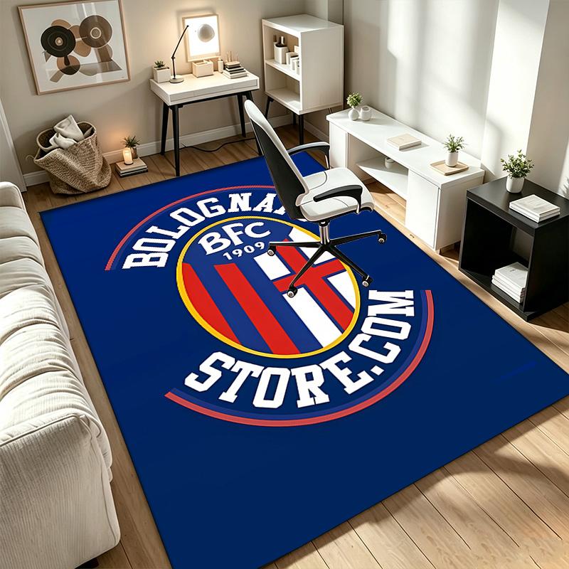Bologna F.C. 1909 A Carpet Non-slip Indoor Mat Suitable for Office Chair Living Room Computer Desk Decorative Home Office Carpet Polyester Fiber Mat 8