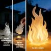 3D Printed White Flame Night Light Portable Battery Operated Decor Figurine for Party Christmas Home Decor