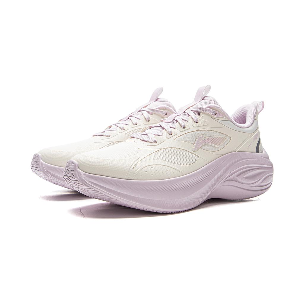 LiNing Lingbo V2 Thick Sole Increased Height Soft Rebound Casual Running Shoes Women Sneakers Cloud-White ARSV104-1