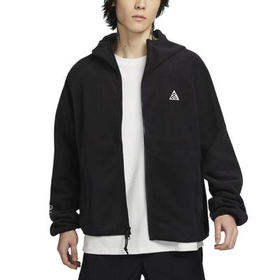 ACG Wolf Tree Повседневная минималистская теплая флисовая куртка с капюшоном Мужские куртки Черный Угольно-Черный Горно-Белый HJ2461-010