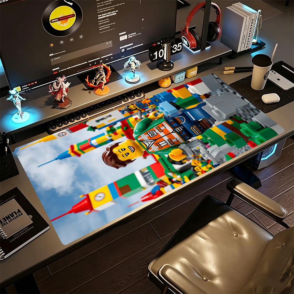 Lego Bricks Gaming Mouse Pad Gamer Mousepad Study Desk Mat Nonslip Rubber Base Office And Gaming Desk Decoration