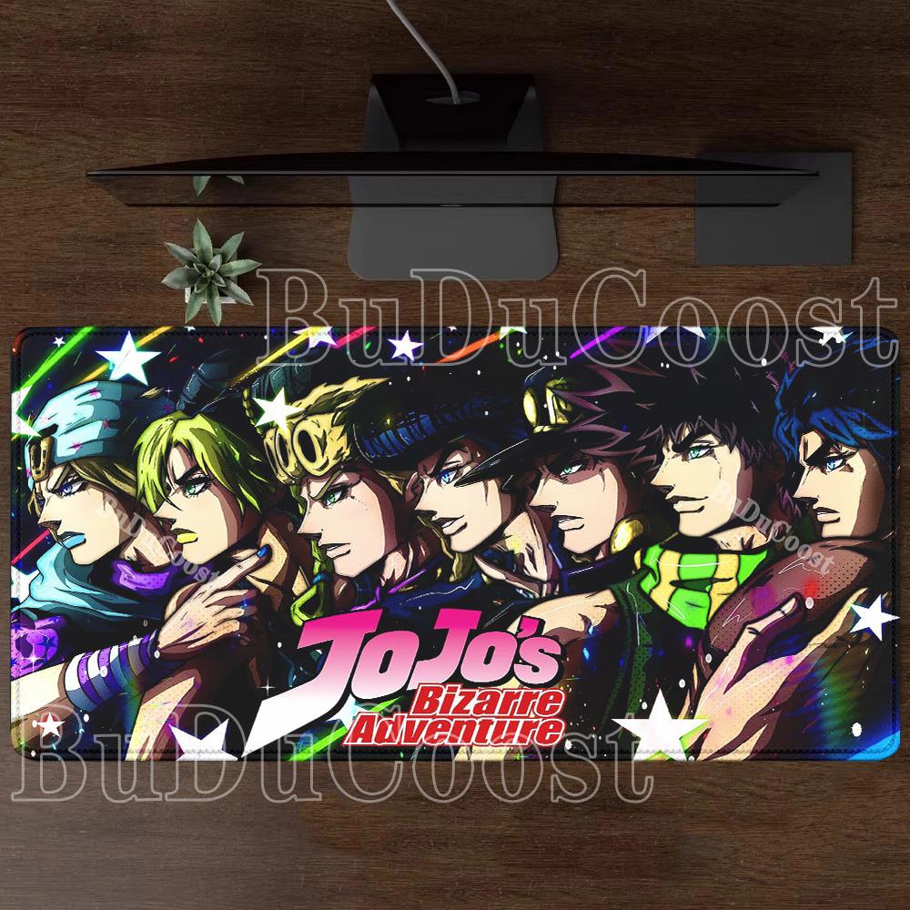 Коврик для мыши Аниме JoJo's Bizarre Adventure Игровой для ПК Клавиатура Компьютерная Мышь XXL Офисный HD-печать Игровой Нескользящая основа Настольный коврик