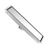 Rectangular Linear Floor Drain SUS304 Stainless Steel Brushed Finish Shower Floor Drain Double Layer Filter Tile Insert Grille