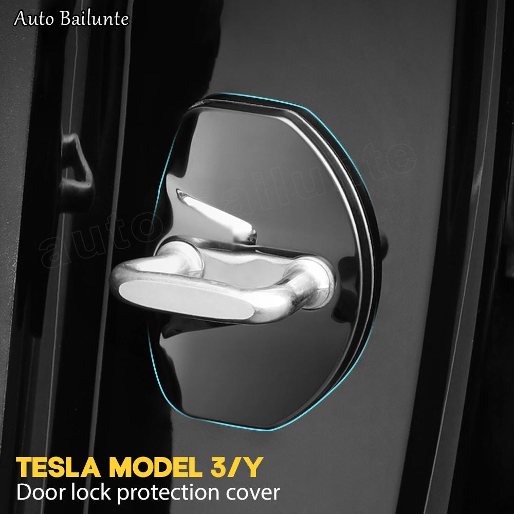 Для Tesla Model 3 Model Y 4 шт. Защитные крышки дверных замков, защелки, набор из 4 внутренних крышек