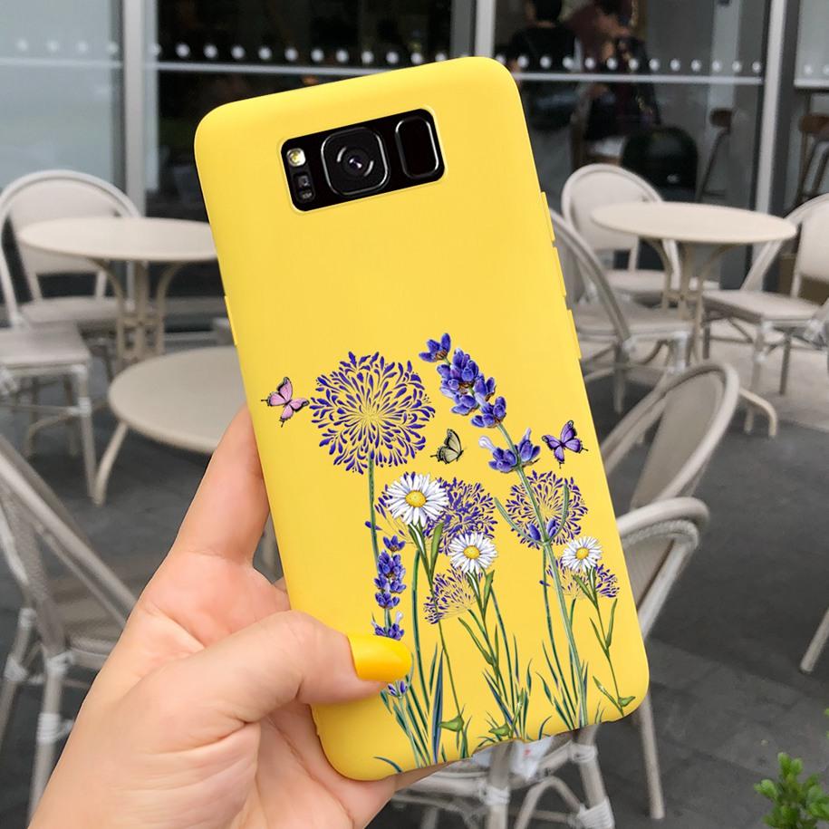 Ударопрочный Чехол Для Samsung S8 Plus SM-G955F Чехол Цветной Ромашка Кактус Мягкий Матовый Чехол Для Телефона Для Samsung S8 S 8 S8+ G950F Capa