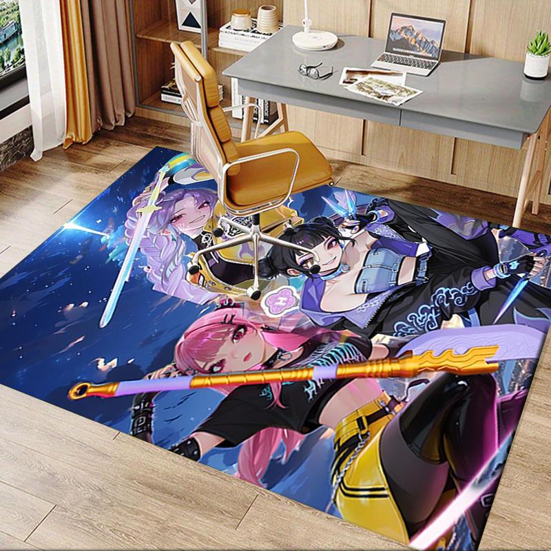 K-pop Charming Anime Character Chair Mat: Perfect for Home Decor, Office Use, and Gifts - Suitable for Various Rooms!.1241a