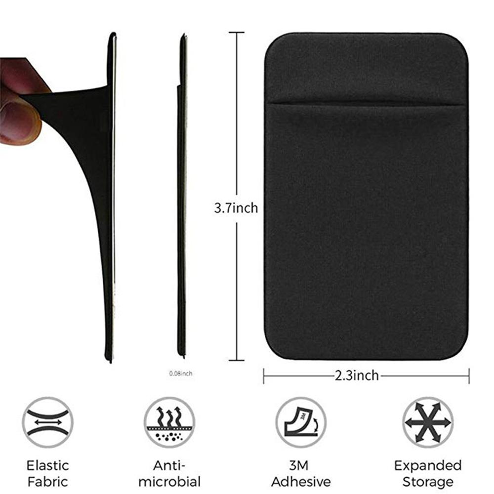 Wallet Adhesive Phone Cash Holder Slim Stick-on Card Pocket Phone Back Pocket Phone Card Holder