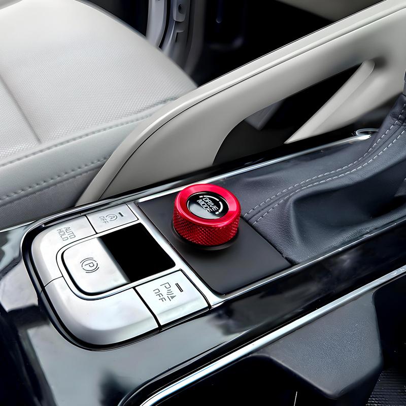 For Kia Telluride -2025 Car Tuning Aluminum Alloy Central Drive Model Switch Knob Ring Cover Trim Interior Accessories