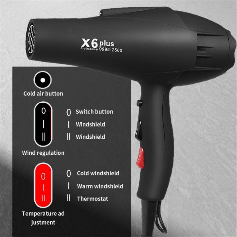 Hair Dryer Professional Blow Dryer 2500W Powerful Fast Drying Low Noise Quick Dryer with Nozzle Hair Blow Dryer
