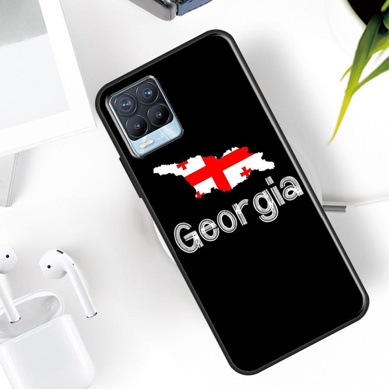 Georgia Flag Case For Realme 15 11 Pro Plus 12 13 14 C71 C75 C55 C51 C53 C25 C63 C61 C65 C67 GT6 GT7 Pro