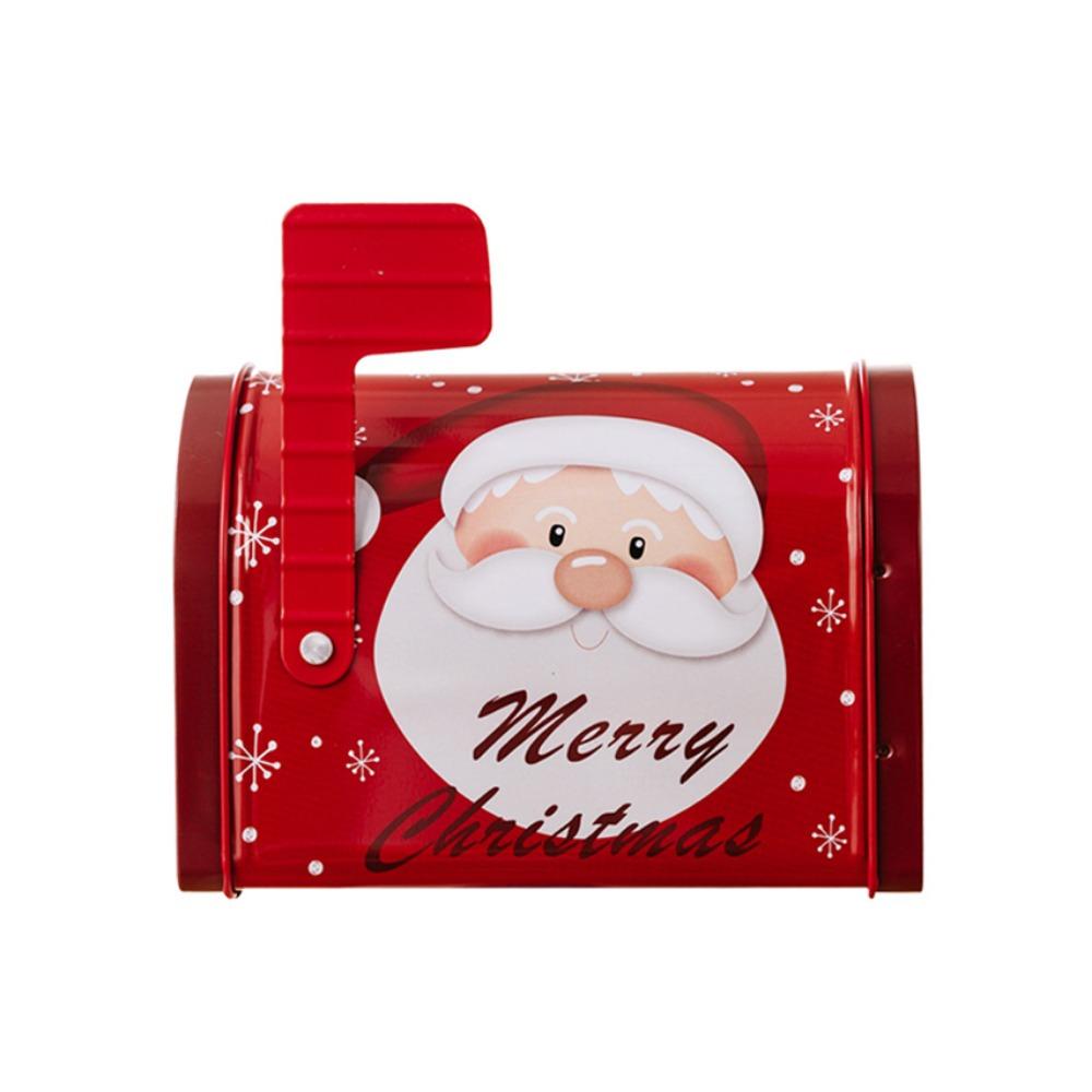 Decorative Christmas Mailbox Candy Box Christmas Tinplate Box Holiday Party