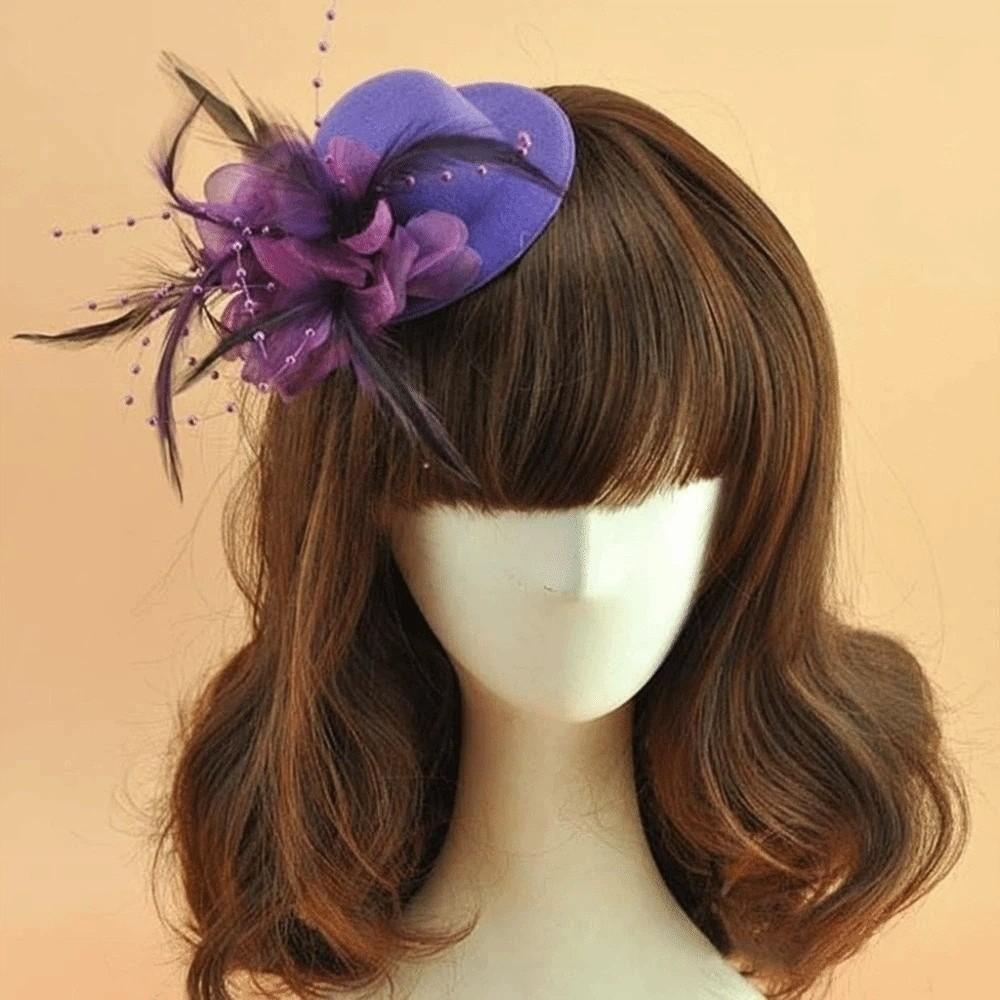 Mesh Mini Fascinator Hair Clip Exquisite Hair Accessories for Girls Children's Day