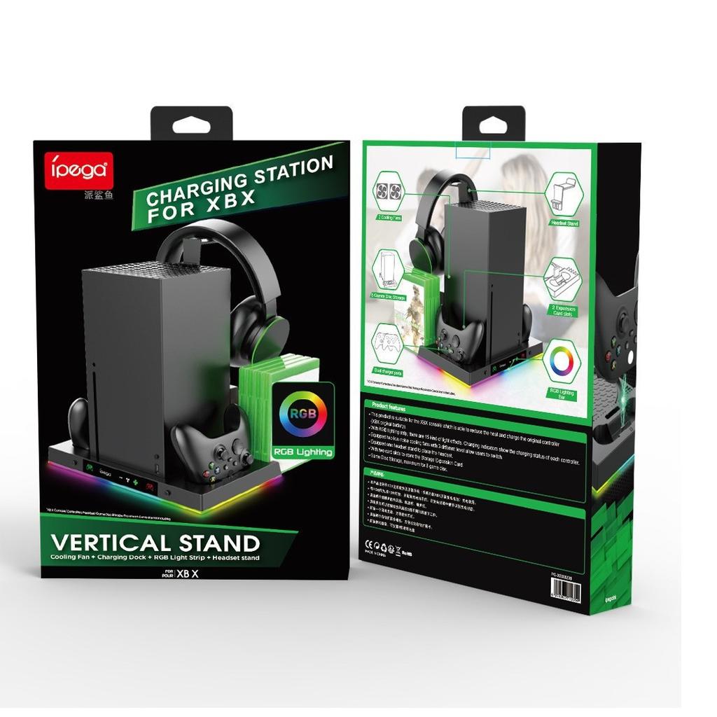 Модернизированная охлаждающая подставка для Xbox Series X, вертикальный доступ к док-станции для зарядки