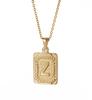 Стильное ожерелье-подвеска с буквой из нержавеющей стали 18-каратного золота для мужчин, крестовая цепочка типа О, не выцветает