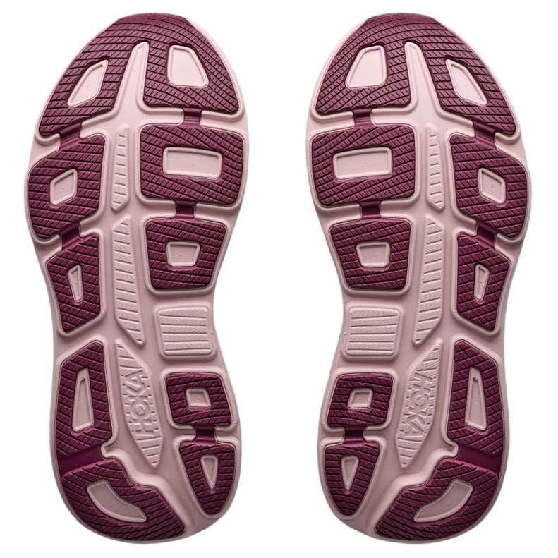 HOKA  Bondi 9 White Pink Opal Women Sneakers White-&-Pink-Opal 1162012-WKP