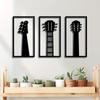 3pc/set Metal Wall Art Sculpture Decorative Musical Instrument Wall Sculpture Decor Music Style Metal Wall Decoration Music Sign
