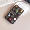 Dark Colored Multi Pair Contact Lens Case Diy Six Pairs Storage Box With 6 Double Containers Bottle Tweezers Travel Organizer