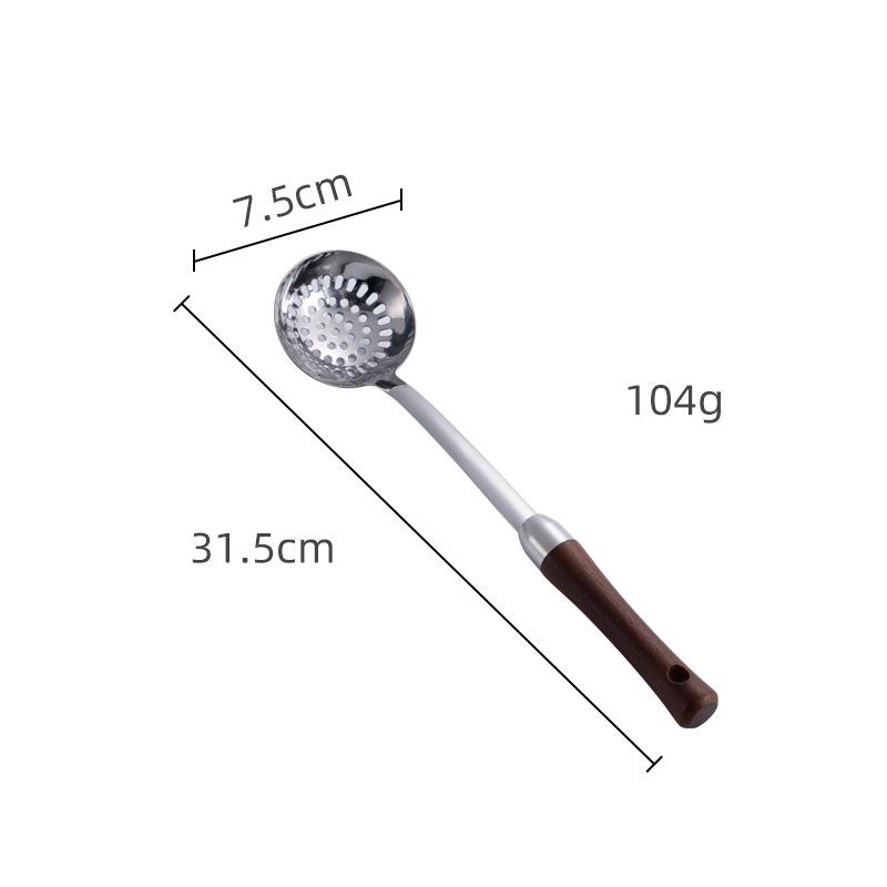 HANYANG посуда из нержавеющей стали с деревянной ручкой, лопатка из нержавеющей стали 304, горшок для фондю, большая воронка, кухонная утварь