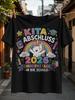 Chalk Unicorn Abschluss Tee Unicorn Rainbow Graduation Board Books Pencils And 2026 School Text Unisex All TShirt