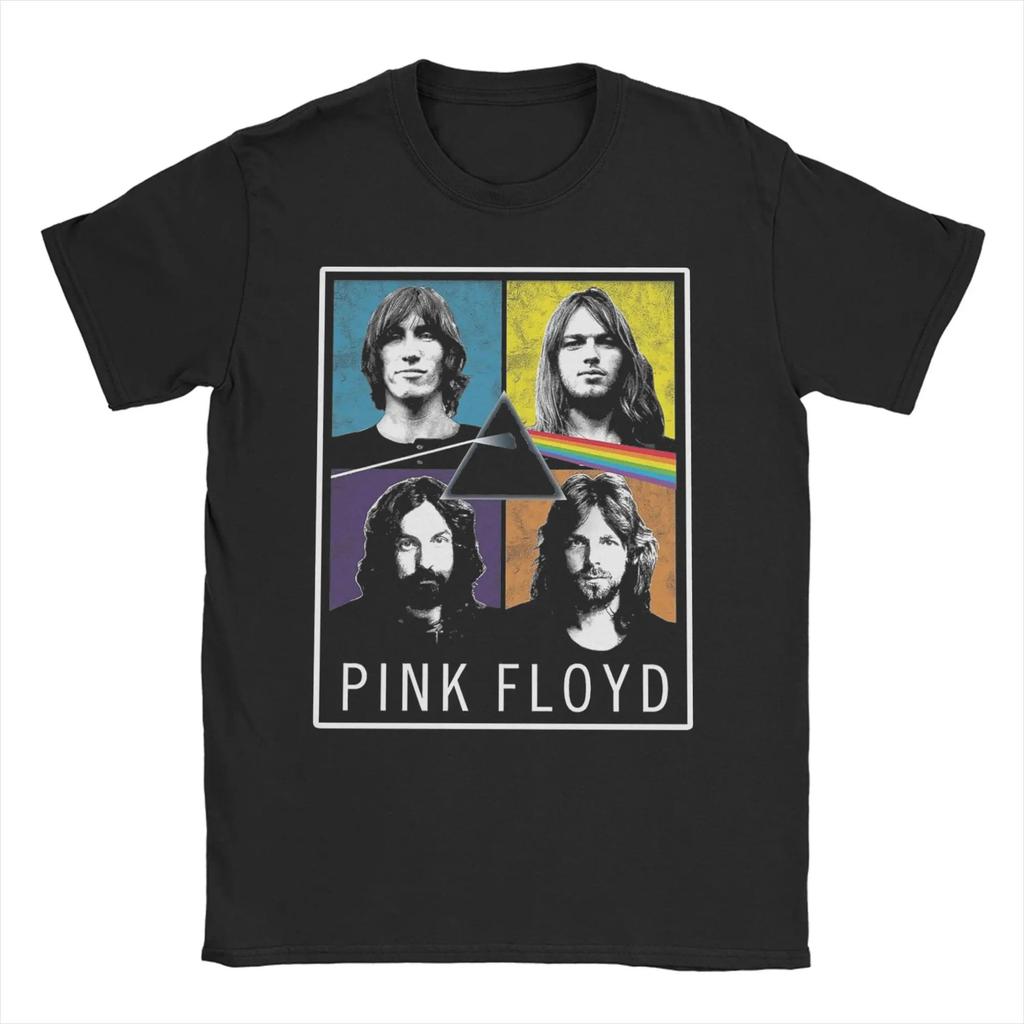 Футболка Pink Floyd "The Dark Side of the Moon" Призма, Унисекс, Классический Рок-группа, Уличная одежда, 100% Хлопок, Повседневная, С коротким рукавом