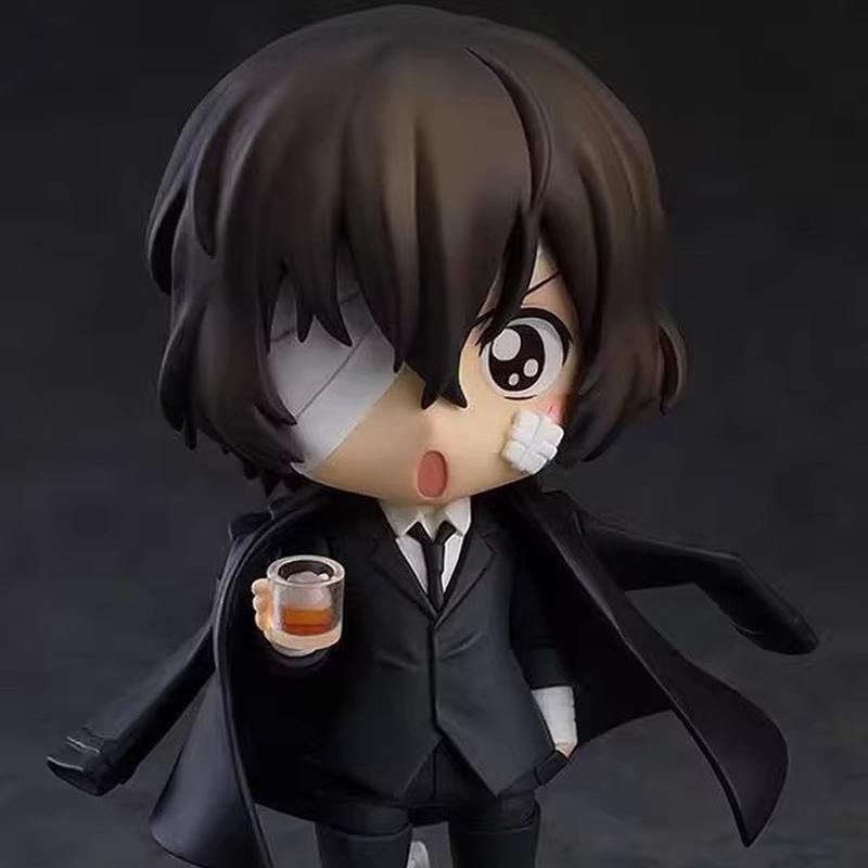В наличии Nendoroid Bungo Stray Dogs1748 Темная Эра Дазай Осаму Q Версия Фигурка - Сменное Лицо Коллекционная Модель Декоративная на Стол