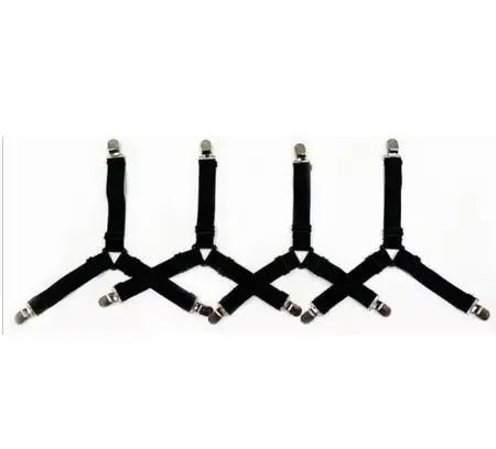 8/4Pcs Bed Sheet Fasteners Holder Gadgets for Bed Sheet Organizer Mattress Cover Clip For Home Elastic Straps Adjustable Clips